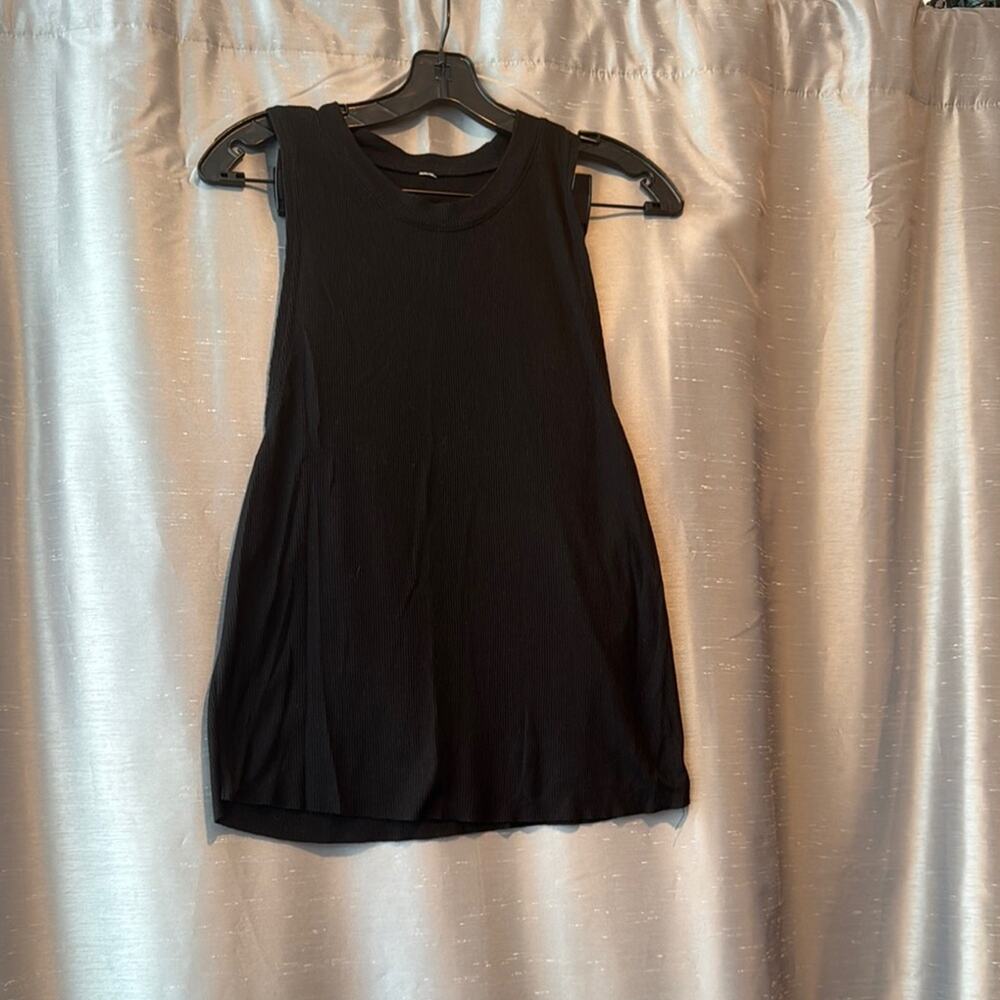 Alo Yoga Black Ribbed Tank Top Sz M